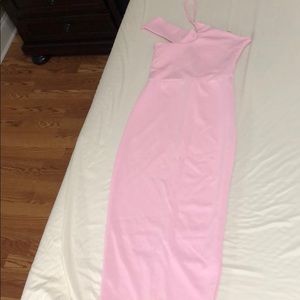 Baby pink midi dress